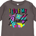 thumbnail image 4 of Inktastic I Love my Daddy- 80s retro style Boys or Girls Long Sleeve Toddler T-Shirt, 4 of 5