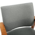 thumbnail image 4 of Gray Mid-Century Fabric Upholstered Arm Chair, Dining chair, Set of 2, 4 of 9