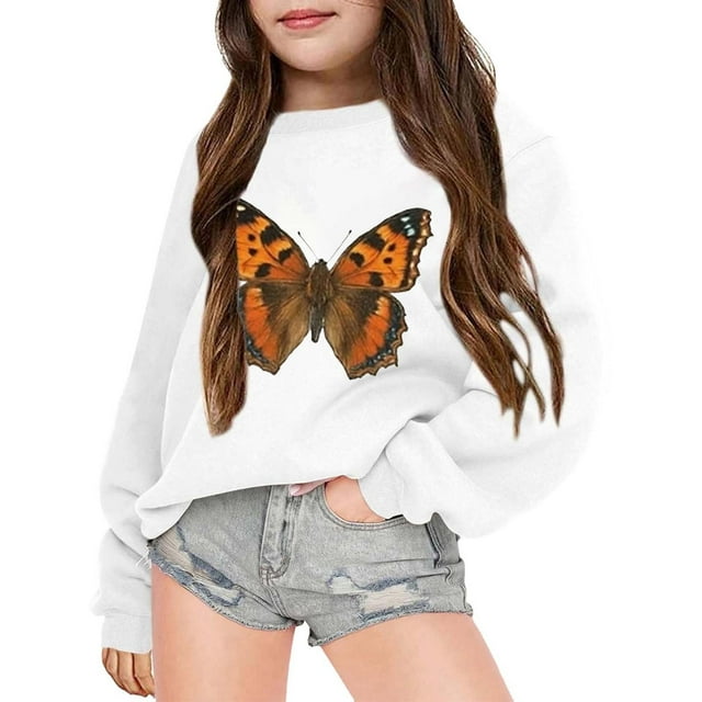 Chandail pour Ado Garçon à Manches Longues, Chandail Imprimé, Chandail à Col Rond pour Filles, Hauts à Enfiler, Vêtements d'Automne, Chandail 13-14 Ans