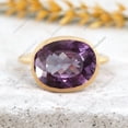 thumbnail image 5 of Color Changing Alexandrite Engagement Ring Delicate Crystal Gold Ring Stackable 925 Silver Jewelry Birthstone Promise Ring Birthday Gift, 5 of 6
