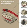 thumbnail image 5 of Fanny Pack Beige Christmas Pine Cone Pattern Waist Pack Bag,Running Cross Bag,Waterproof Large Fanny Packs for Women Men for Travel Running Hiking Cycling, 5 of 6