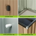 thumbnail image 3 of Riedhoff 6' x 4' Outdoor Metal Storage Shed, Lockable Door & Waterproof Roof, Black & Brown, 3 of 6