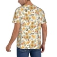 thumbnail image 2 of Lsque Hippie Bee Honeycomb Pattern Mens Polo Golf Shirts Funny Graphics Shorts Sleeve Button Shirts Baseball T-shirt-3X-Large, 2 of 7