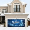 thumbnail image 6 of Rovga 7X16Ft Merry Christmas Holiday Banner Garage Door Cover Mural Winter Snowman Santa Outdoor Large Door Cover Decoration Indoor Outdoor Christmas Holiday Decoration, 6 of 9