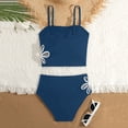 thumbnail image 5 of Kiijoy Girls Flower Cutout Bikini Set Spaghetti Strap Swimsuit Bathing Suit, Sizes 4-16, 5 of 5