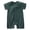 L101-Dark Green, variant on Baby Girl Boy Button Down Shirt Newborn Solid Color Short Sleeve Collared Romper Infant Summer Formal Bodysuit(L101-Beige,0-3 Months)
