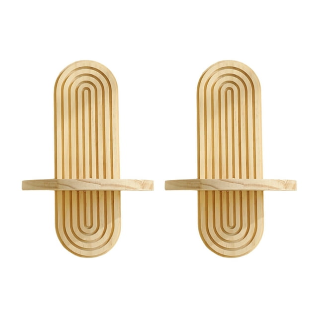 Wall Decorations for Living Room 2-Pack Wood Wall Planter Rack Flower Shelf Home Decorations for Living Room