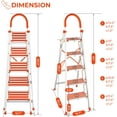 thumbnail image 6 of Step Ladder 5 Step Lightweight Folding Step Ladder Aluminum Step Stool with Widened Anti-Slip Strip Pedal Convenient Handgrip 350lbs EN131, Multi-use for Household and Office, 6 of 15