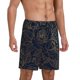 thumbnail image 2 of Balery Copper-Gold Gloss Outline Rose Pantalones cortos de pijama de punto de algodón para hombre con cinturilla y bolsillos-Small, 2 of 6