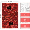 thumbnail image 6 of Black Cats Red Hearts Valentine''s Day Kitchen Towels Dish Towels, 18x26 Inch Wedding Farmhouse Decoration Hand Towels Set of 2, 6 of 6