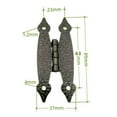 thumbnail image 3 of 4 Pack 3.5 Inch Antique Iron H-Shaped Cabinet Hinge Cabinet Door Small Hinge, 3 of 6