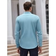 thumbnail image 4 of OALUXE Mens Dress Shirts Formal Long Sleeve Button Down Business Contrast Shirt with Pocket, 4 of 7