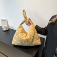 thumbnail image 4 of Women Padding Shoulder Bag Soft Cloud Puffer Bag with Zipper Versatile Sling Bag, 4 of 9