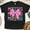 Black, variant on Maestra T-Shirt for Women, Cute Rainbow Pencil Teacher Tee with Pink Bow, White, Size M