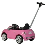 Best Ride On Cars 2-in-1 Fiat Model Baby Toddler Toy Push Car Stroller, Pink