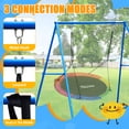 thumbnail image 5 of PRINIC A Frame Swing Stand Heavy Duty Sturdy Metal Frame Large Size with Ground Anchored All Weather Usage for Backyard, 71" Height Holds Up to 550lbs (Swing NOT Included), 5 of 10
