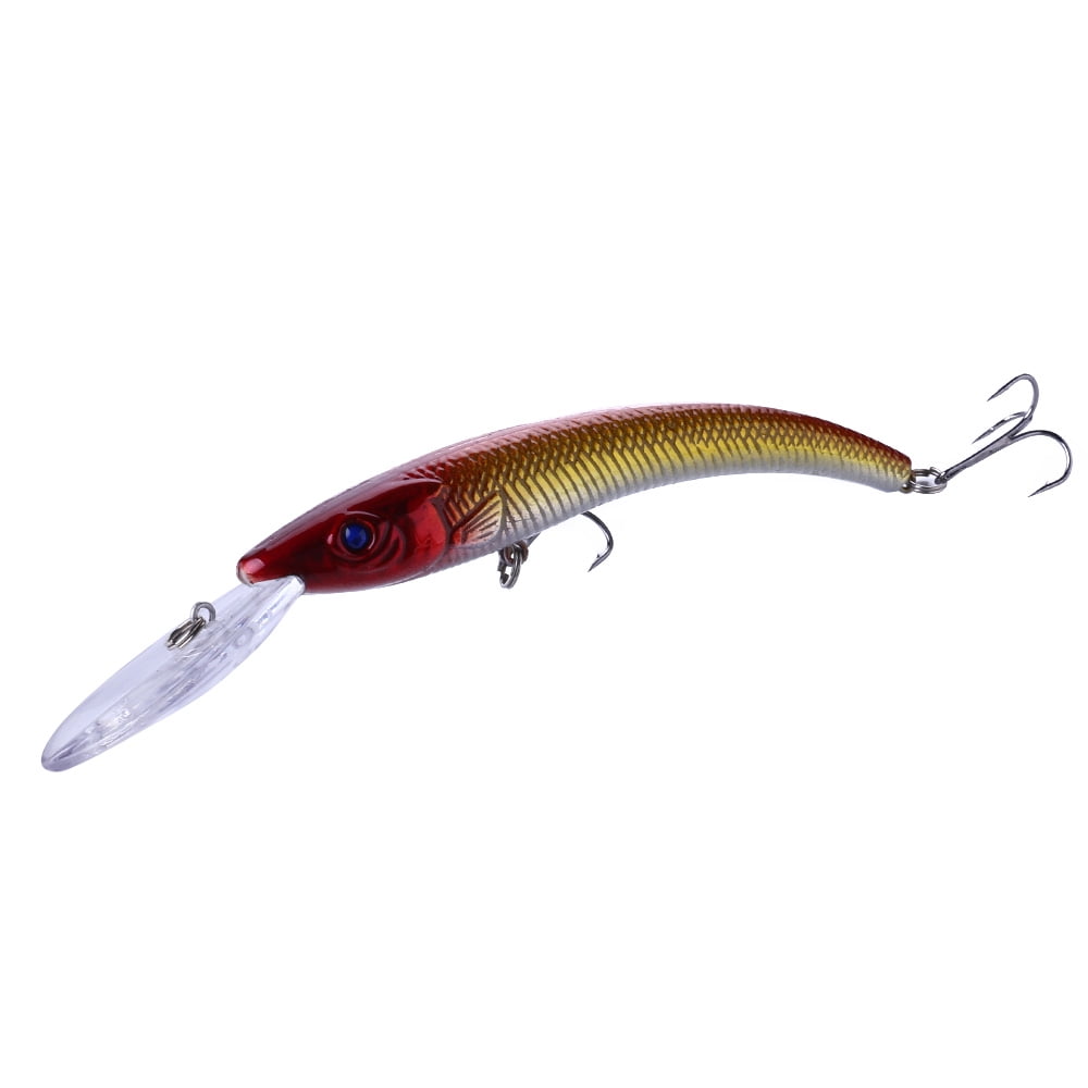 HENGJIA Minnow Bass Fishing Lures, Jerkbait Lure Set Hard Baits Crankbait for Catfish Walleye Trout Fishing Bait 10Pcs/kit,6.1‘’ 0.57oz