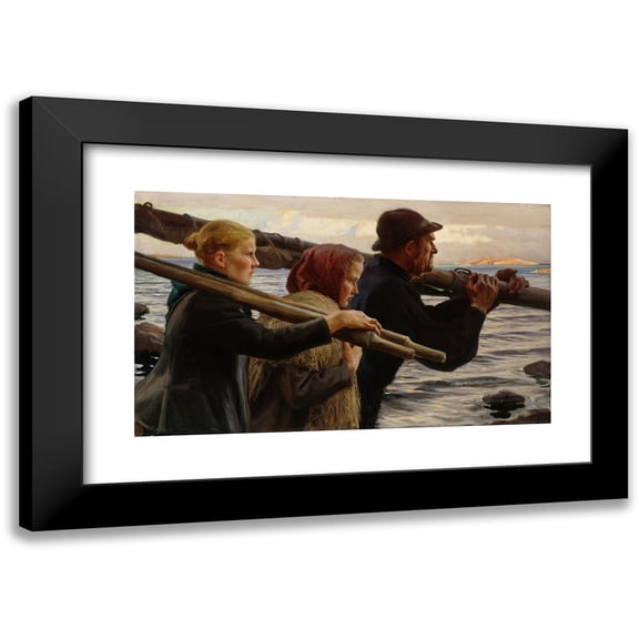 Albert Edelfelt 14x10 Black Modern Framed Museum Art Print Titled - In the Outer Archipelago (1898)