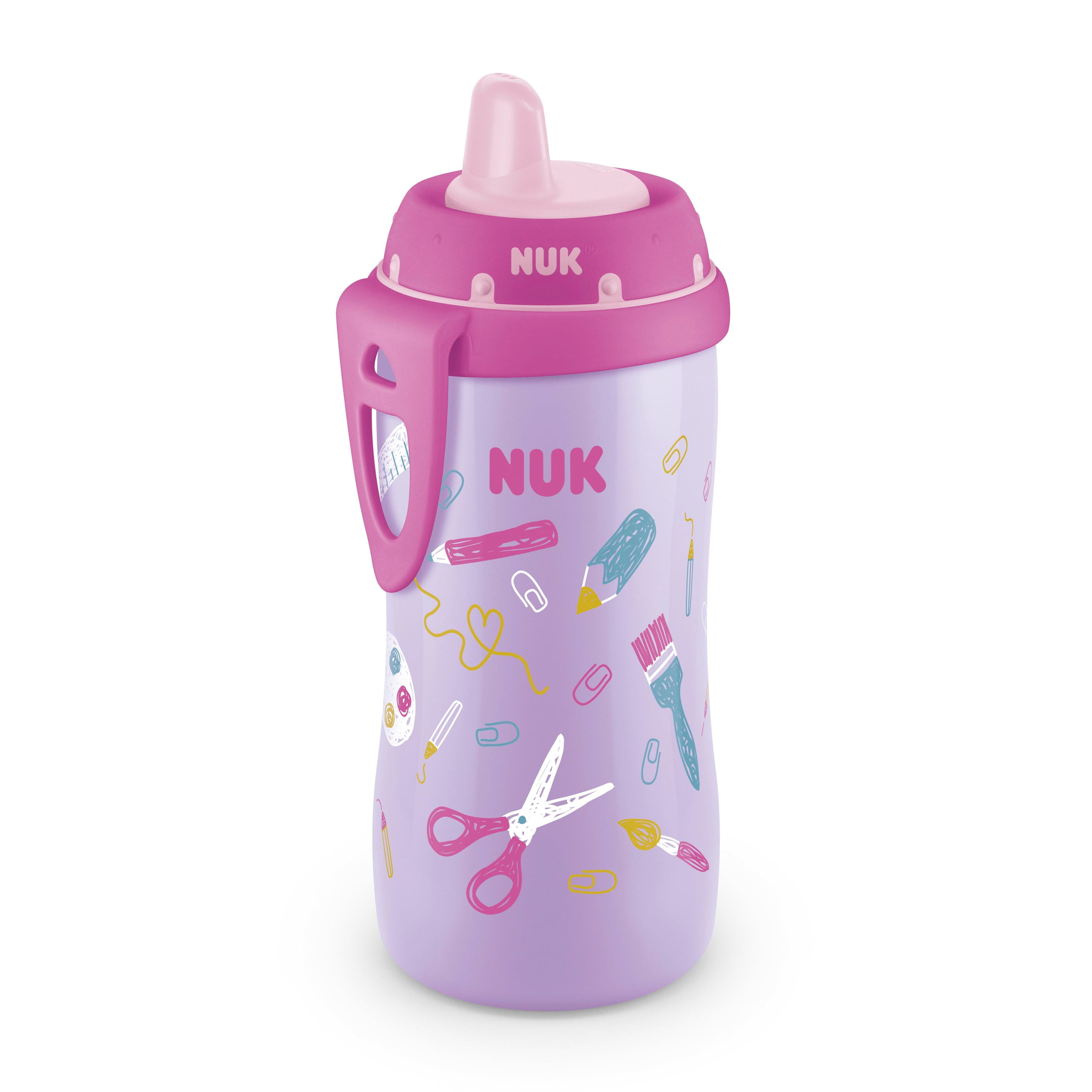 NUK, First Essentials, Hard Spout Sippy Cup, 12+ Months, Elmo Assorted  designs, 2 Cups Loose 1 Cup, 300ml