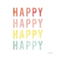 thumbnail image 2 of Kelle, Ann 15x15 White Modern Wood Framed Museum Art Print Titled - Happy Happy, 2 of 4