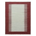 thumbnail image 4 of Rugsotic Carpets Eco-Friendly Woven Hand Woven Kilim Flat Weave Cream Wine Contemporary Area Rug, 10'x14' Rectangle, Antimicrobial, 4 of 9