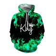 thumbnail image 3 of Sudadera con capucha para hombre y mujer, con estampado 3D, a la moda, con diseño de rey y reina, para él y para ella, informal, de gran tamaño, 3 of 5