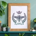 thumbnail image 5 of Bees Crown Laurel-Wreath Stencil 11.8x11.8inch Plastic Gingko Leaves Drawing Painting Stencils Templates Sets for Painting Baking Crafts Walls Furniture, 5 of 9