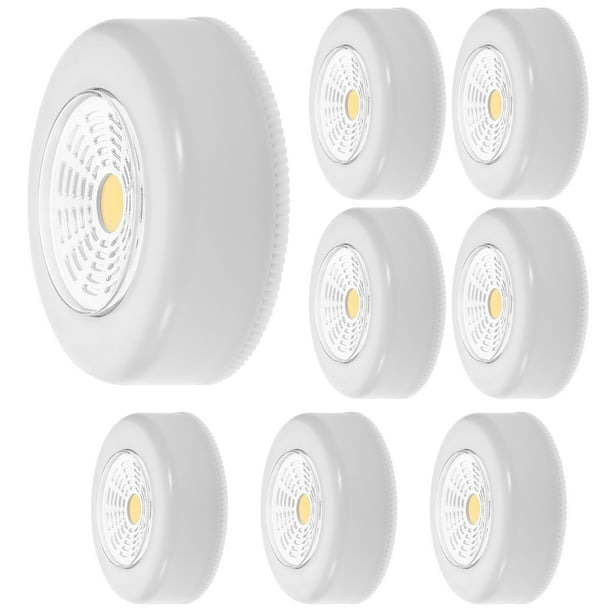 Lámpara táctil portátil con batería, 8 unidades, luz nocturna adhesiva