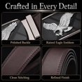 thumbnail image 5 of TRISJEM Men's Eagle Ratchet Belt with Automatic Buckle, 1.38" Composite Leather Dress Belt, Adjustable Cut-to-Fit Big and Tall Belt for Jeans and Pants, Black or Brown, Waist 33"-61", 5 of 8