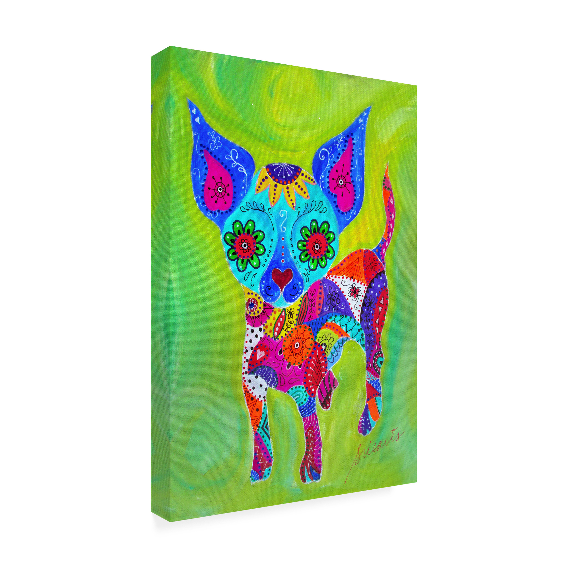 Trademark Fine Art 'Talavera Happy Chihuahua' Canvas Art by Prisarts