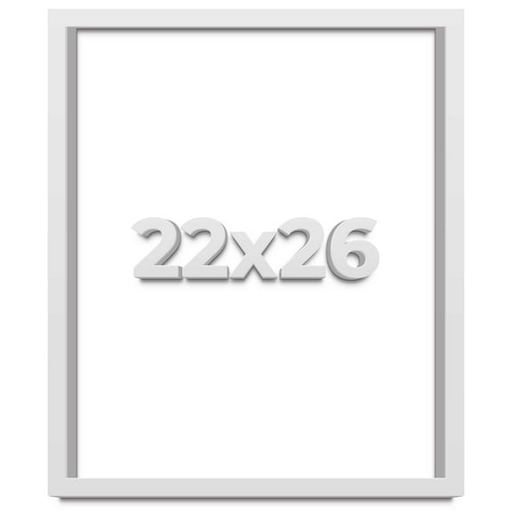 22x26 Shadow Box High Gloss White Display Frame | 1.625 Inches Deep | 1 Inch Moulding Width | Solid