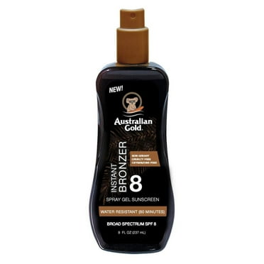 Australian Gold Spf#08 Spray Gel With Instant Bronzer 8oz (Pack of 2)
