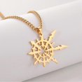 thumbnail image 1 of New Chaos Star Necklace Nautical Pirate For Men Stainless Steel Pendant Necklaces Gothic Punk Amulet Jewelry Gift, 1 of 5