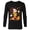 Black, variant on Disney Mickey Mouse Strolling Through Autumn Leaves Fall - Long Sleeve T-Shirt for Men - Customized-White