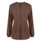 thumbnail image 5 of Conjuntos de maestra/o,Camiseta de manga larga con cuello en V para mujer, blusa informal de poliéster, top liso para uso diario, sopatenor, 5 of 7