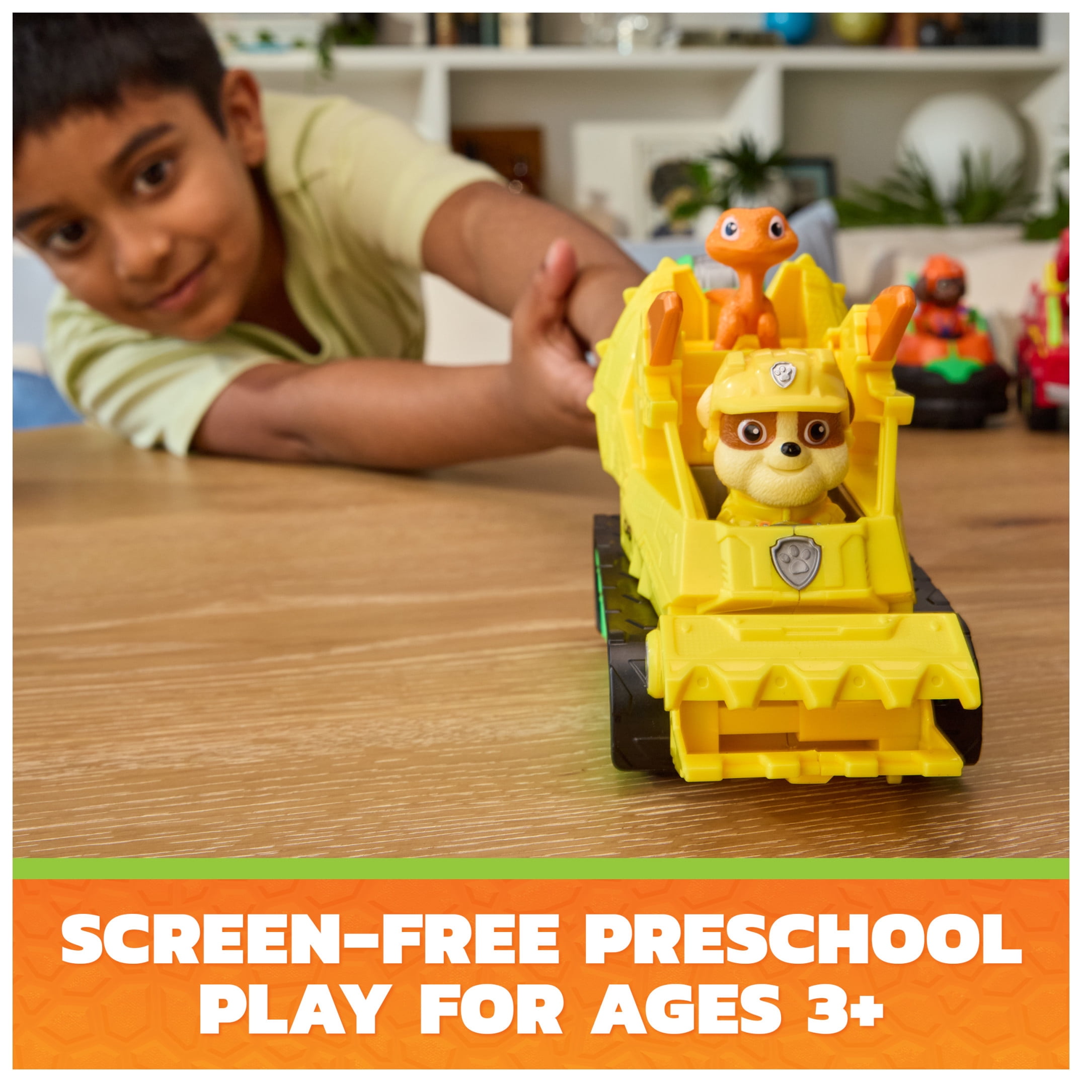 PAW Patrol: The Dino Movie Rubble Dino Rescue Bulldozer, Ages 3+