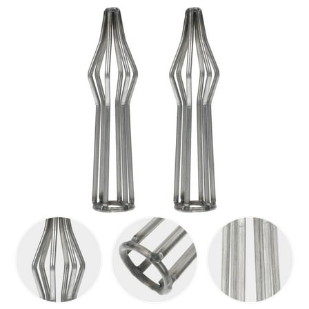 Raindrops Stainless Steel Grilling Rack 2Pcs Vertical Chicken Roaster Rack for Cooking Tools