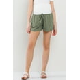 thumbnail image 4 of Linen Blend Maternity Shorts with Elastic Band, 4 of 4