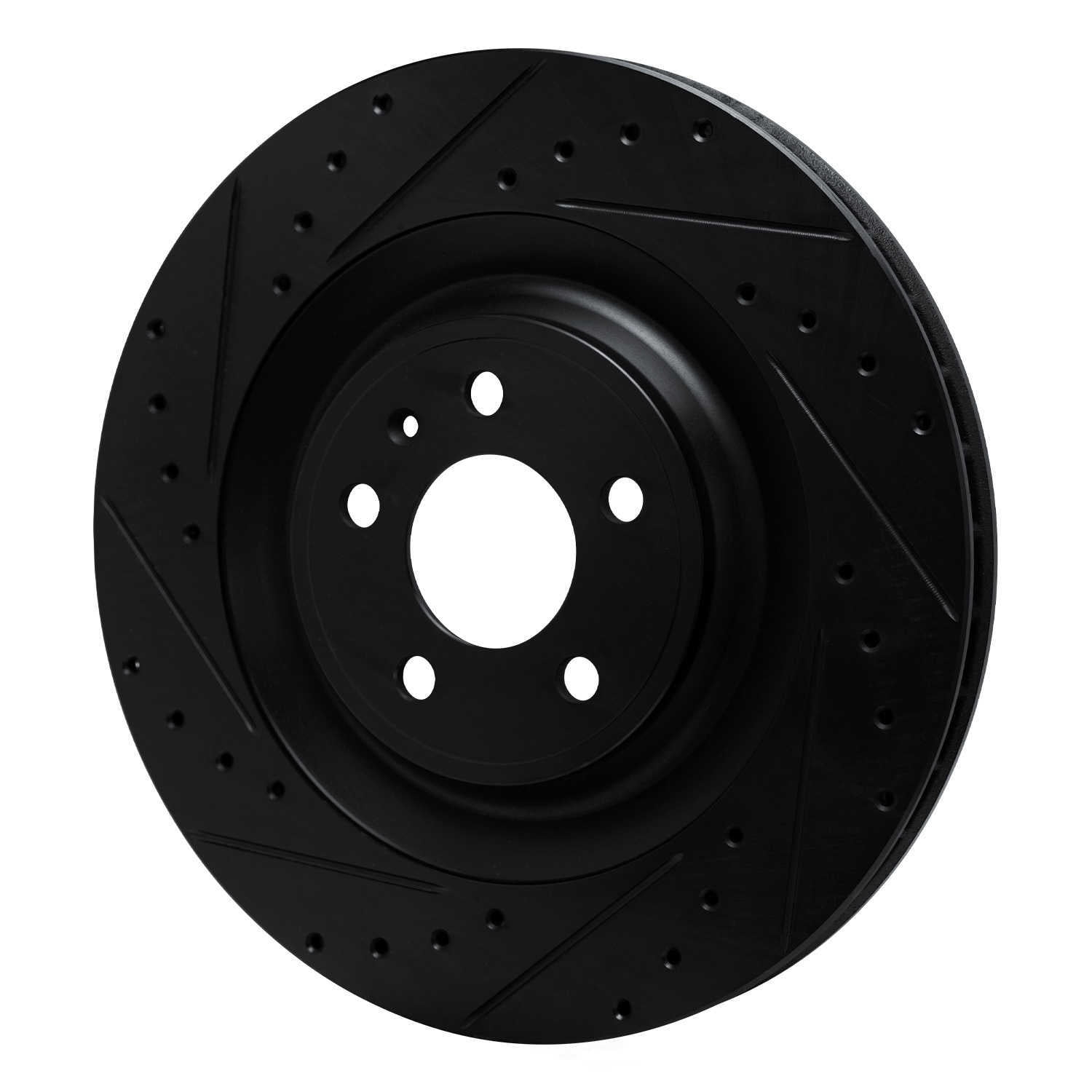 Dynamic Friction Company 633-02102L DFC Brake Rotor - Drilled And Slotted - Black