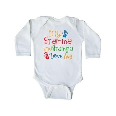 

Inktastic Gramma and Grampa Love Me Gift Baby Boy or Baby Girl Long Sleeve Bodysuit