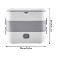 thumbnail image 3 of Self Heating Lunch Box Cordless, Cordless Lunch Box with 1L, 158°F Heat, 16000mAh echargeable Battery Powered Food Warmer for Work, Self Heating for Office, Car, and Outdoor Use(Gray), 3 of 9