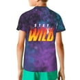 thumbnail image 6 of Ben Azelart Stay Wild Kids T-Shirt 3d Printed Graphic T-Shirts Boys And Girls Short Sleeve Shirts For Youth Kids Small, 6 of 7