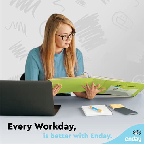 Enday 3 Inch Binder 3 Ring Binders with Pockets for Home, Office, School Supplies Organization, Multicolor 6 Pc