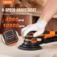 thumbnail image 3 of STAWAY 5 & 6-Inch Brushless Random Orbital Sander, 10,000 RPM, 6-Speed Control, Ergonomic Design, Efficient Dust Collection, Perfect for Wood & Metal, 3 of 9