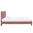 thumbnail image 4 of Modway Peyton Modern Style Velvet Queen Platform Bed in Dusty Rose Pink, 4 of 10