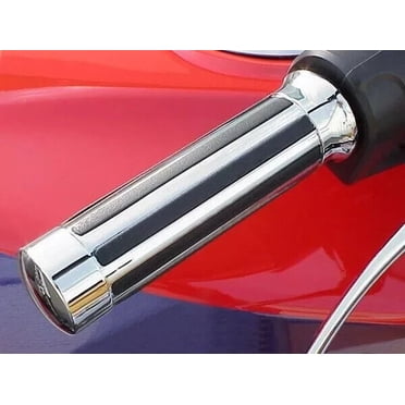 Chrome Handlebar Grips For Harley Touring Sportster Softail Dyna – Non-Slip Aluminum/Rubber