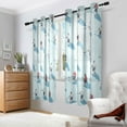 thumbnail image 2 of Yayeee Window Curtains Light Filtering 63"x52" Grommet Panel Pair Home Living Room Decor, Blue Ice Hockey, 2 of 7