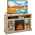 thumbnail image 1 of Gymax 48'' Fireplace TV Stand W/ 1400W Electric Fireplace for TVs up to 50 Inches Natural, 1 of 10