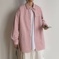 thumbnail image 3 of adviicd Long Sleeve Tee Shirts For Men Mens Flannel Shirts Long Sleeve Button Down Casual Work Plaid Shirt Men All Cotton Soft with Pocket Regular Fit Pink 2XL, 3 of 4
