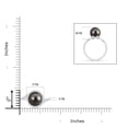 thumbnail image 4 of ANGARA Tahitian Cultured Pearl Bypass Ring with Diamond Halo in 14K White Gold for Women | June Birthstone, Birthday, Anniversary, Jewelry Gift for Women | Pearl Ring, 4 of 8